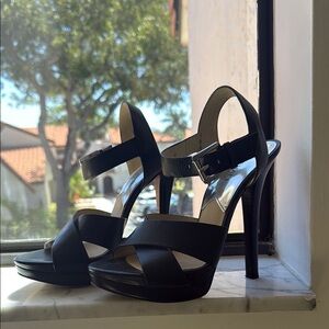 Elegant Black Strappy Heels